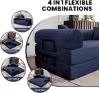 79'' Convertible Sleeper Sofa Bed, 5 in 1 Folding Floor Couch - Image 3