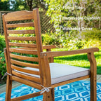 PHI VILLA 9 Pieces Acacia Wood Patio Dining Set - Image 5