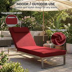 Outdoor Chaise Lounge Cushions, 71x21 Inch Olefin Water & Fade Resistant Pool - Image 5