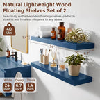 fuqing Dark Blue Floating Shelves | 24 Inch Floating Shelves - Image 3
