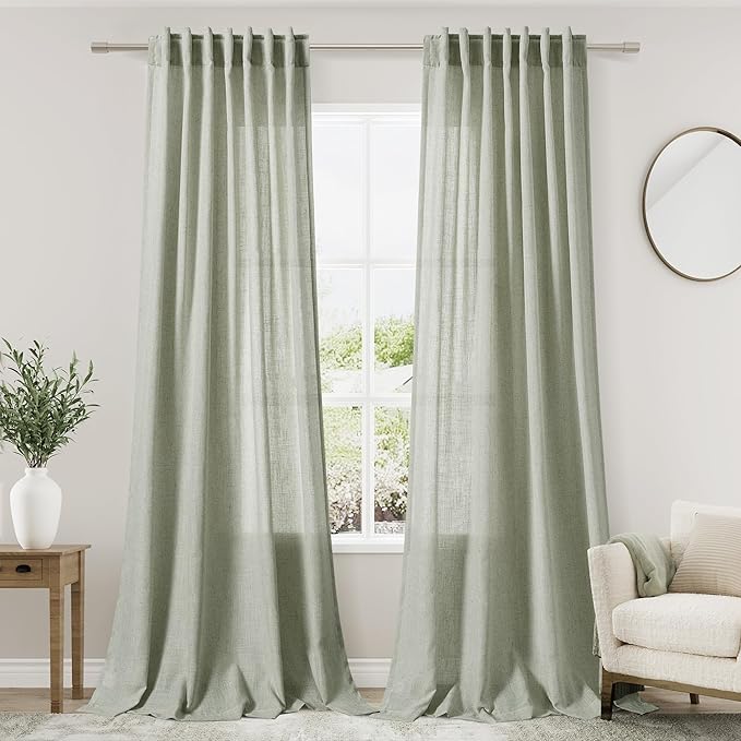 Sage Curtains 95 inches Long 2 panels by Nanspring