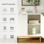 EYYTHUNG Fluted Cabinet with Storage Set of 2, Sideboard Buffet Cabinet with - Image 6