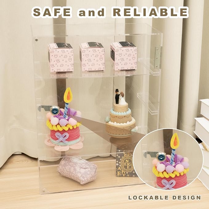 4 Shelf Clear Acrylic Display Case - Image 3