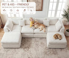 GRUSIGN 141'' Oversized Boneless Cloud Couch - Image 6