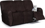 ANARACHON Leather Look Recliner Couch Cover, 8-Pieces Stretch Recliner Sofa by ANARACHON