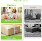 Welzona 75" loveseat Sofa, Comfy Chenille Love Seat, Wood Frame Small Couches - Image 6