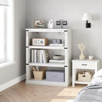 GarveeHome 3 Tier Farmhouse Bookcase, 39.9 in Tall Book Shelf - Image 3