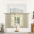 36 Inch Length Linen Semi Sheer Curtains by LAMIT
