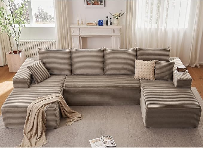 Sectional Cloud Couch for Living Room, Modular Floor Deep-Seat Sofa, Big Comfy - Image 7