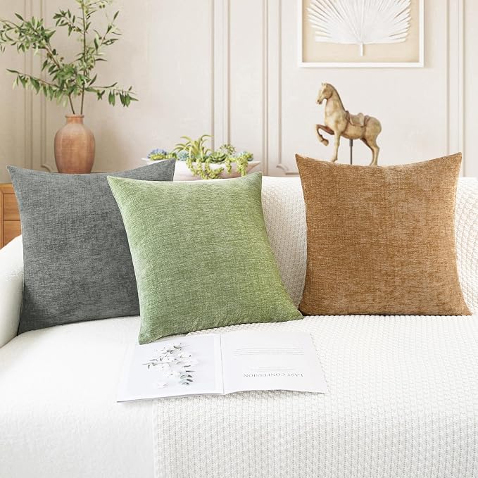 CaliTime Decorative Couch Throw Pillow Covers 20 X 20 Inches Sage Green | Pack - Image 5