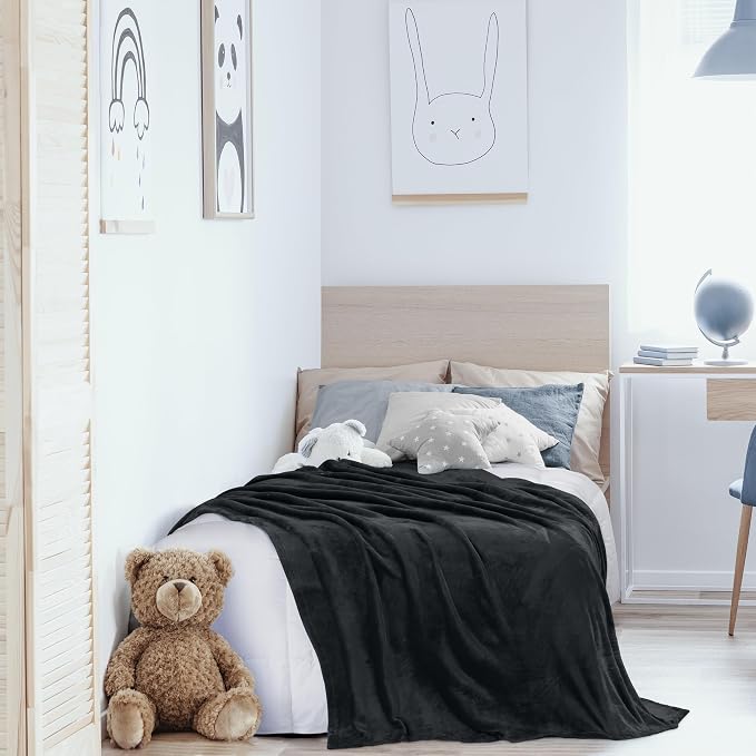 Utopia Bedding Soft Fleece Bed Blanket Twin XL Size Black | College Dorm Room - Image 8
