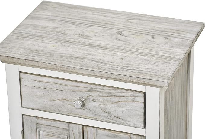 Sea Winds Trading Islamorada Nightstand 1 Drawer 2 Door Two-Tone Distressed - Image 4