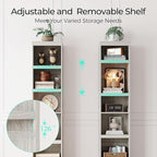 LINSY HOME 5-Shelf Bookcase, Narrow Bookshelves Floor Standing Display Storage - Image 5
