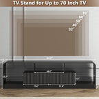 TV Stand for 60/65/70 Inch TVs, Modern Curved TV Console - Image 2