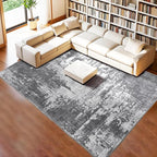 Living Room Rug 8x10 Dark Grey Area Rugs Machine Washable Abstract Boho Large - Image 4