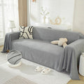 DREAMINGO Modern Minimalism Light Grey Couch Cover Sectional Sofa Covers by DREAMINGO