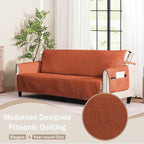 Quilted Grand Sofa Covers for 4 Cushion Couch, Couch Cover for Grand Sofa - Image 2
