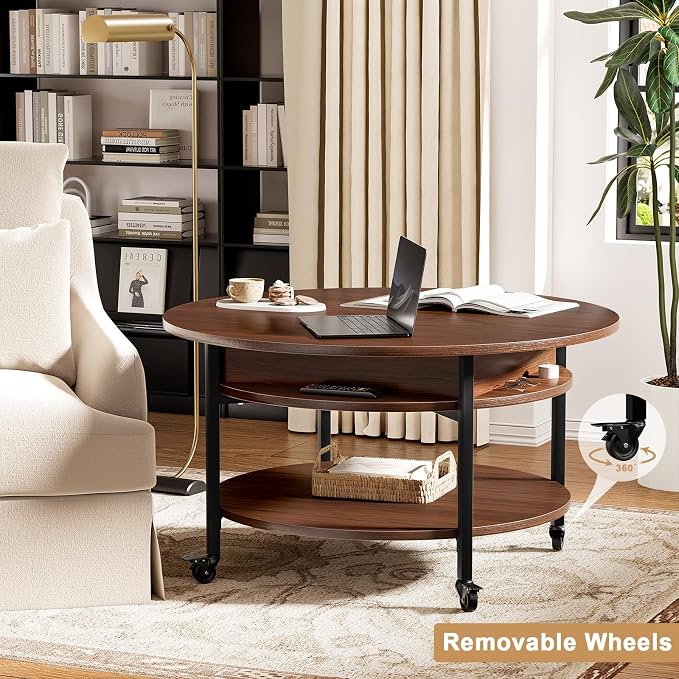 FABATO Round Lift Top Coffee Table - Image 7