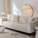 Cotton Quilted Dog Couch Cover for Sofa Farmhouse Rustic Embroidery Sectional - Image 3