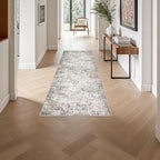 2x5 Washable Runner Rug：Modern Abstract Kitchen Soft Carpet Brown | - Image 4