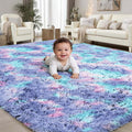 PLHXFR 8x10 Area Rugs Living Room: Fluffy Bedroom Soft Shag Rug Kid Rainbow | by PLHXFRSoftAreaRugs