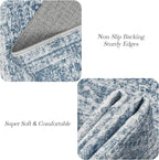 Soalmost 9x12 Area Rugs for Living Room Washable Rug Non-Slip Blue | Large - Image 5