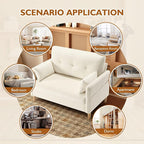 Urhanherry 47" Small Sofa Couch, Soft Chenille loveseat Mini Couch - Image 6