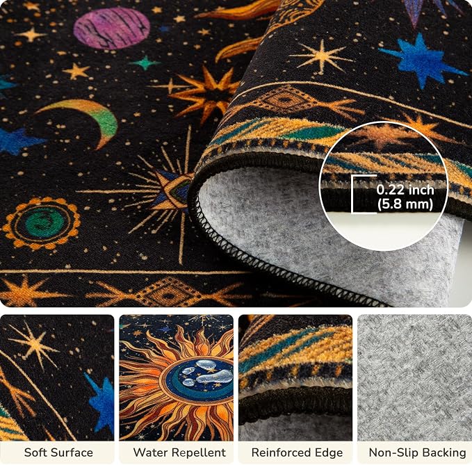 Vacuum-Friendly, 5x7 Washable Area Rug - Image 4