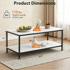 ZenStyle Industrial Coffee Table - Image 3