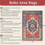 SERISSA 6x9 Washable Non Slip Boho Area Rug - Image 2