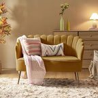 HULALA HOME Modern Velvet Loveseat Sofa - Image 7