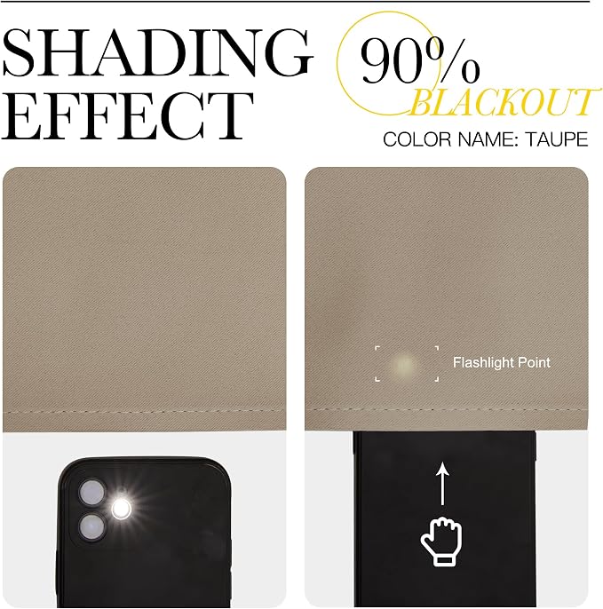 NICETOWN 2 Panels Blackout Curtains, Rod Pocket Thermal Insulated Curtains - Image 4