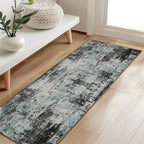 RELEANY Washable Runner 2'x6' Abstract Area Rug by RELEANY