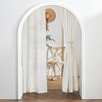 RYB HOME Linen Semi Sheer Curtains 63 inch Length - Image 4