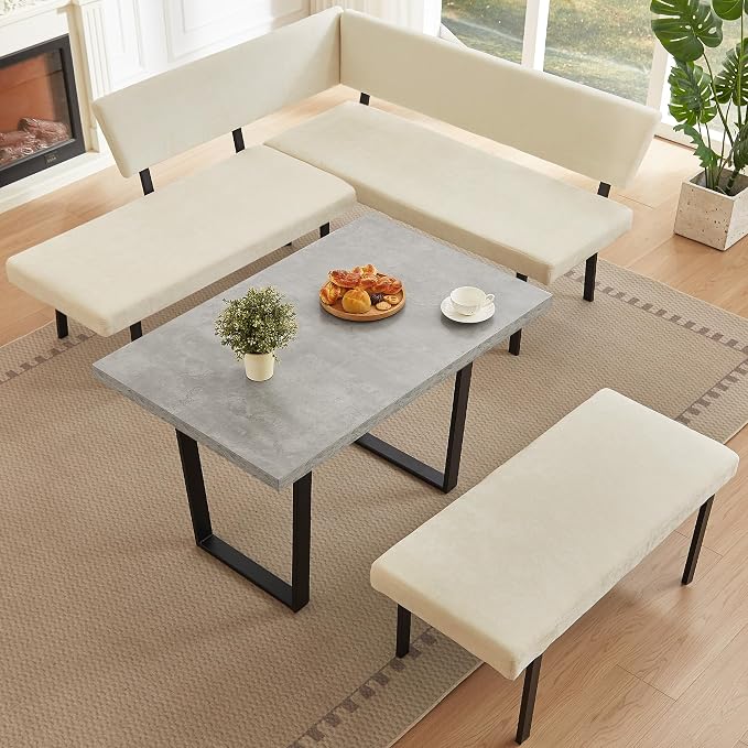 HIPIHOM 3-Piece Corner Dining Table Set - Image 2