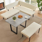 HIPIHOM 3-Piece Corner Dining Table Set - Image 2
