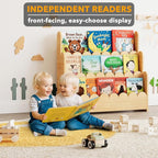 SpaceAid 3-Tier Scalloped Bookshelf, Montessori Bookcase - Image 3