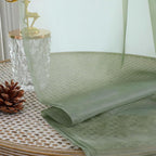 Sage Green Sheer Curtains 63 Inches Long 2 Panels Set, Light Filtering Sheer - Image 2