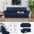 Stretch Couch Covers for Sofa, 3 Cushion Couch Slipcover, Elastic Bottom for - Image 3