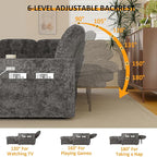 63 Inch Sleeper Sofa Bed, 3 in 1 Pull Out Couch Bed - Image 5