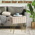 Greenstell Vanity Stool Chair Faux Fur - Image 5
