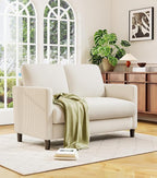 Welzona Loveseat Sofa, Comfy Corduroy Small Loveseat - Image 7