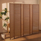 6 Panel Room Divider and Extra Wide Folding Privacy Screen, 94.5" W x 67" H - Image 2