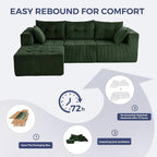 MAXYOYO Modular Sectional Sofa Couch, L Shaped Modern Cloud Couch - Image 9