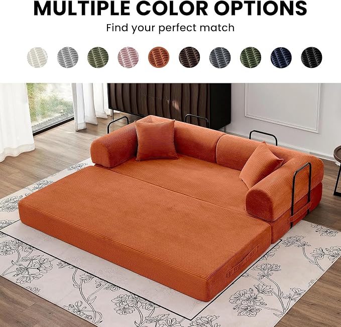 79'' Folding Sofa Bed, Convertible Sleeper Couch - Image 8