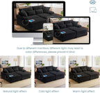SUNWAVE 74" W Double Chaise Lounge Chair Indoor, Oversized Loveseat - Image 9