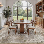 DMOYEST Area Rug Living Room Rugs 10x12 Washable Abstract Carpet | Neutral - Image 4