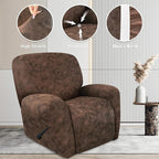 ANARACHON Leather Look Recliner Chair Covers Stay in Place 4-Piece Recliner - Image 4