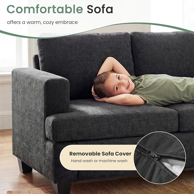 YOUDENOVA Sofa Couch, 3 Piece Set Comfy Sofa, 2 Loveseat & 3 Seater Sofa - Image 7