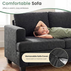 YOUDENOVA 2 Piece Set Comfy Sofa Couch, 2 3-Seater Sofa - Image 5